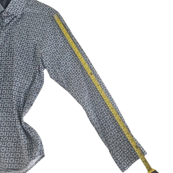 OXLEY Geometric Print Button-Up Shirt 100% premium cotton large - Picture 10 of 13